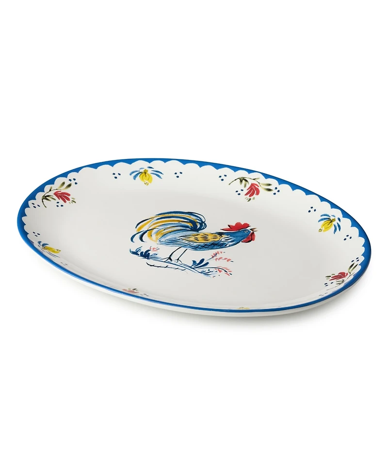 Certified International French Rooster Oval Platter
