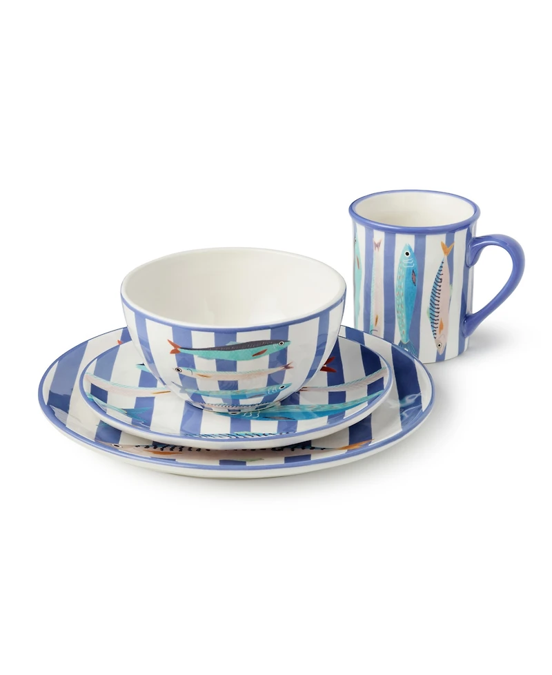 Certified International Something Fish 16-Pc. Dinnerware Set, Service for 4