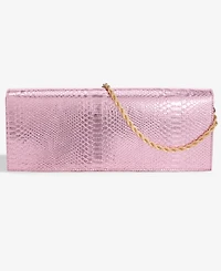 Metallic Snake-Print East-West Clutch Bag, Macy's Exclusive- Molly Rogers Capsule Collection