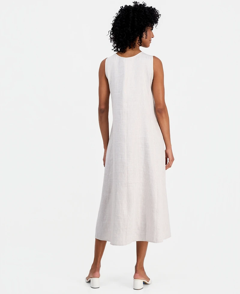 Eileen Fisher Women's Striped Sleeveless Scoop-Neck Dress