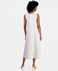 Eileen Fisher Women's Striped Sleeveless Scoop-Neck Dress