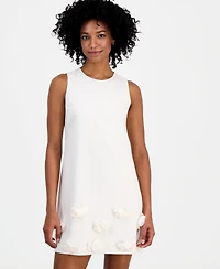 Anne Klein Women's Rosette Sleeveless Shift Dress