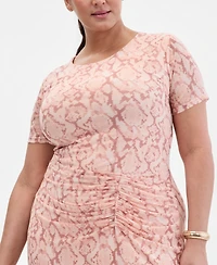 I.n.c. International Concepts Plus Side-Ruched Maxi Dress, Macy's Exclusive