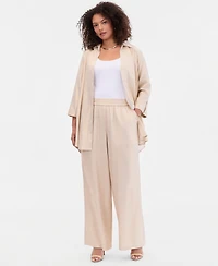 I.n.c. International Concepts Plus Metallic High-Rise Pants, Macy's Exclusive