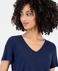 Style & Co Petite V-Neck T-Shirt, Macy's Exclusive