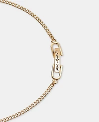 Karl Lagerfeld Paris Gold-Tone 36" Pave Orchid Strandage Necklace