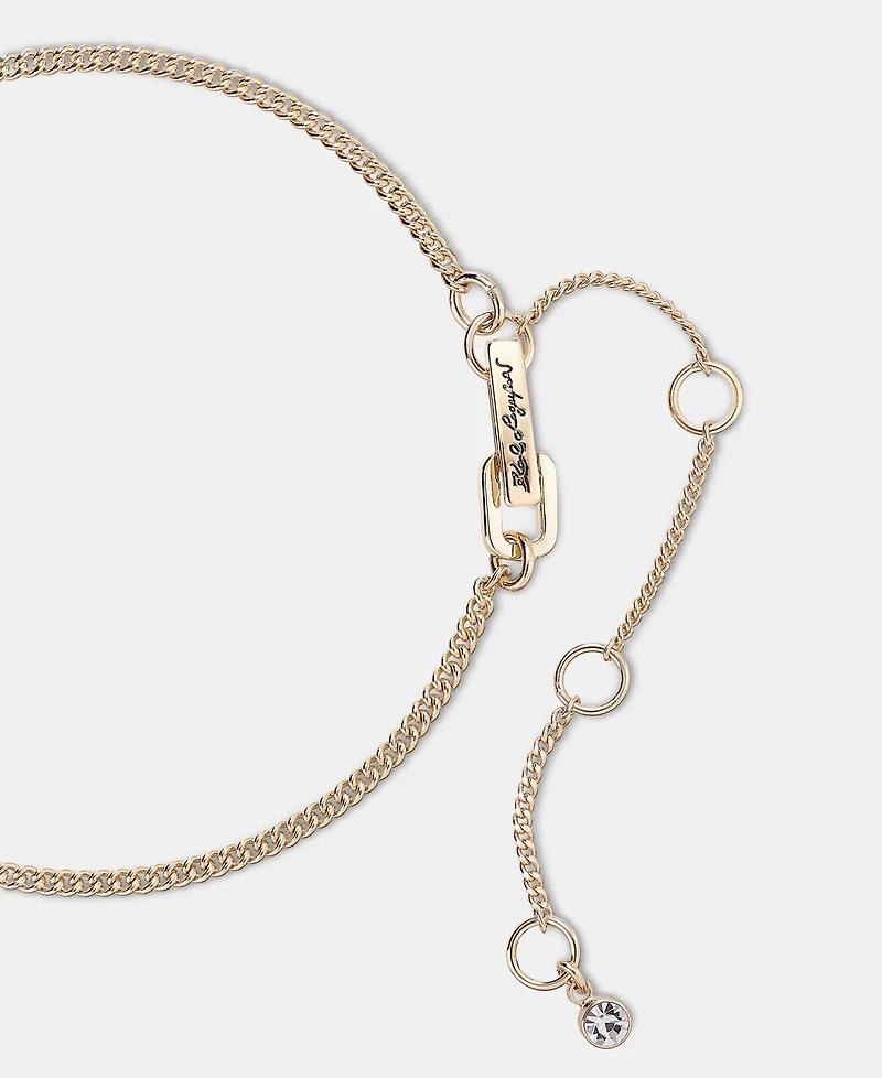 Karl Lagerfeld Paris Gold-Tone Yellow Flower Frontal Necklace