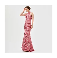 Bariano Women's Salome High Neck Gown