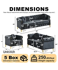 Streamdale Furniture Velvet Chesterfield sofa with copper stud detailing & tufted buttons.