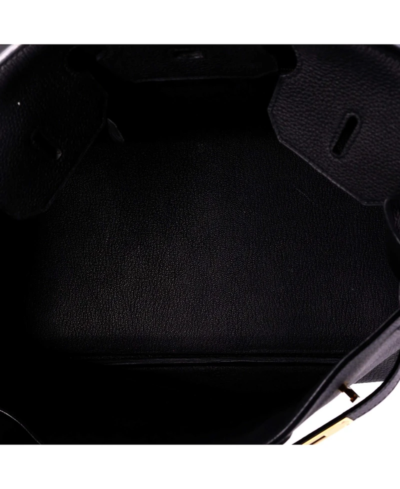 Pre-Owned Hermes Birkin Handbag Black Togo with Gold Hardware