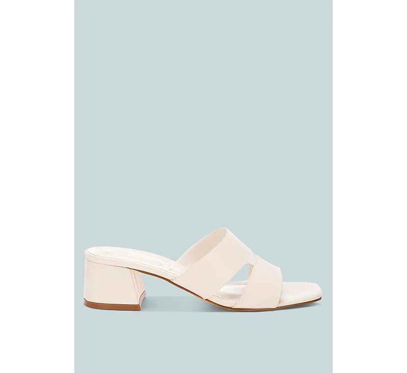 London Rag Womens Shulva Block Heel Slip Ons