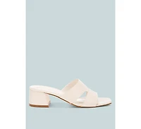 London Rag Womens Shulva Block Heel Slip Ons