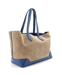 Pre-Owned HERMES 36 Maxibox Cabas Doblis Suede with Epsom