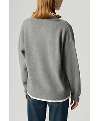 Nocturne Women's Crystal-Button V-Neck Cardigan