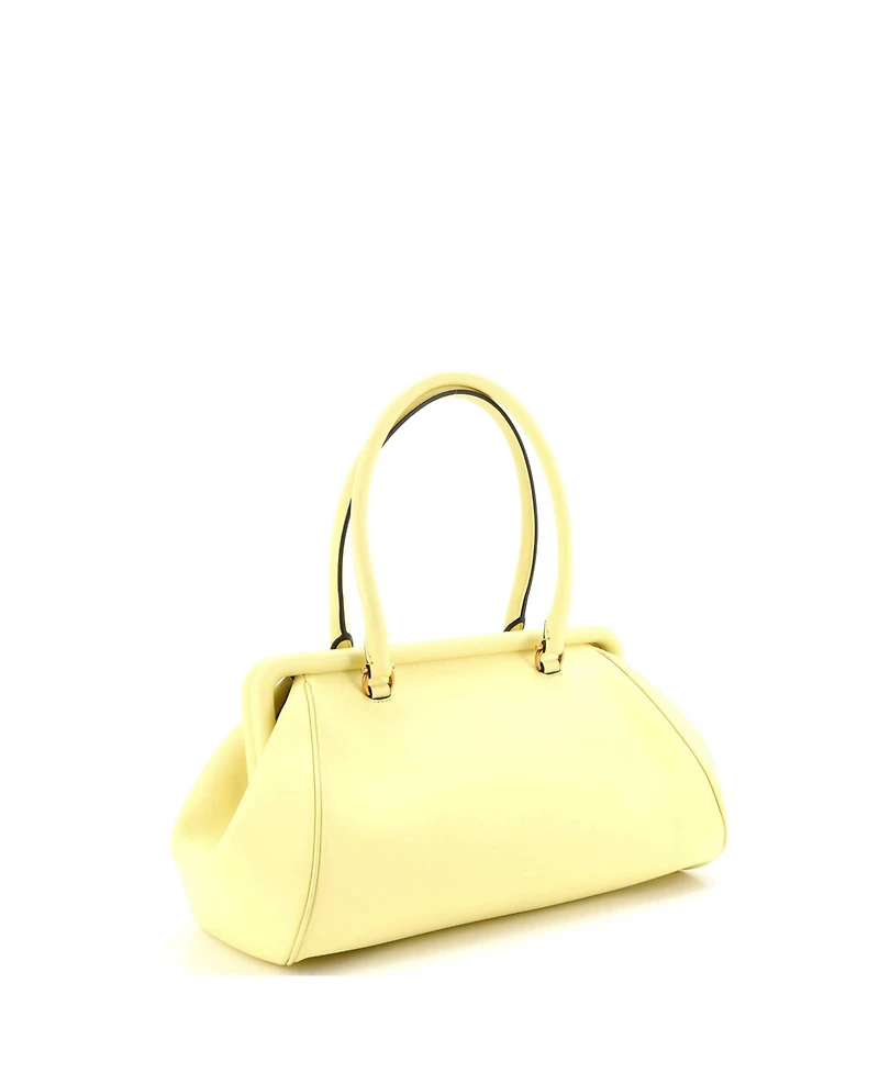 Pre-Owned Salvatore Ferragamo Frame Satchel Leather