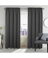 Rt Designers Collection 100% Polyester Twilight Blackout Rod Pocket Curtain Panel