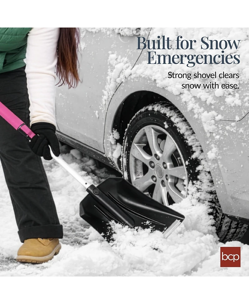 Best Choice Products 39" Extendable Snow Brush with Shovel, Squeegee and Ice Scraper with Storage Bag