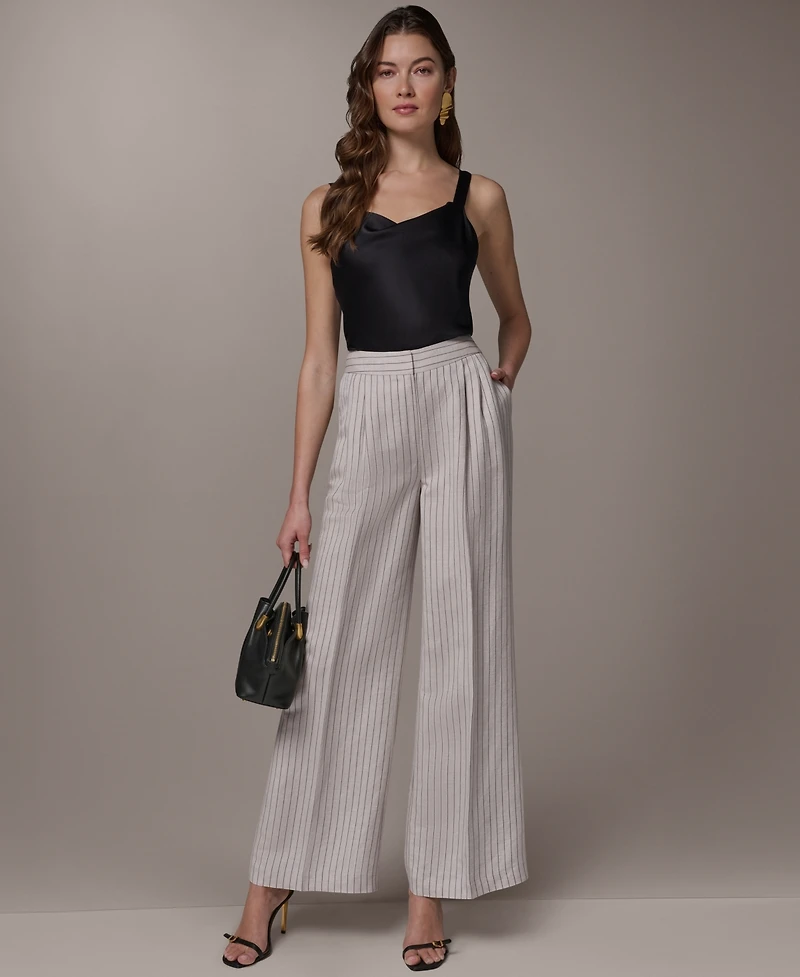 Donna Karan New York Women's High-Waist Wide Leg Pants