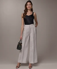 Donna Karan New York Women's High-Waist Wide Leg Pants