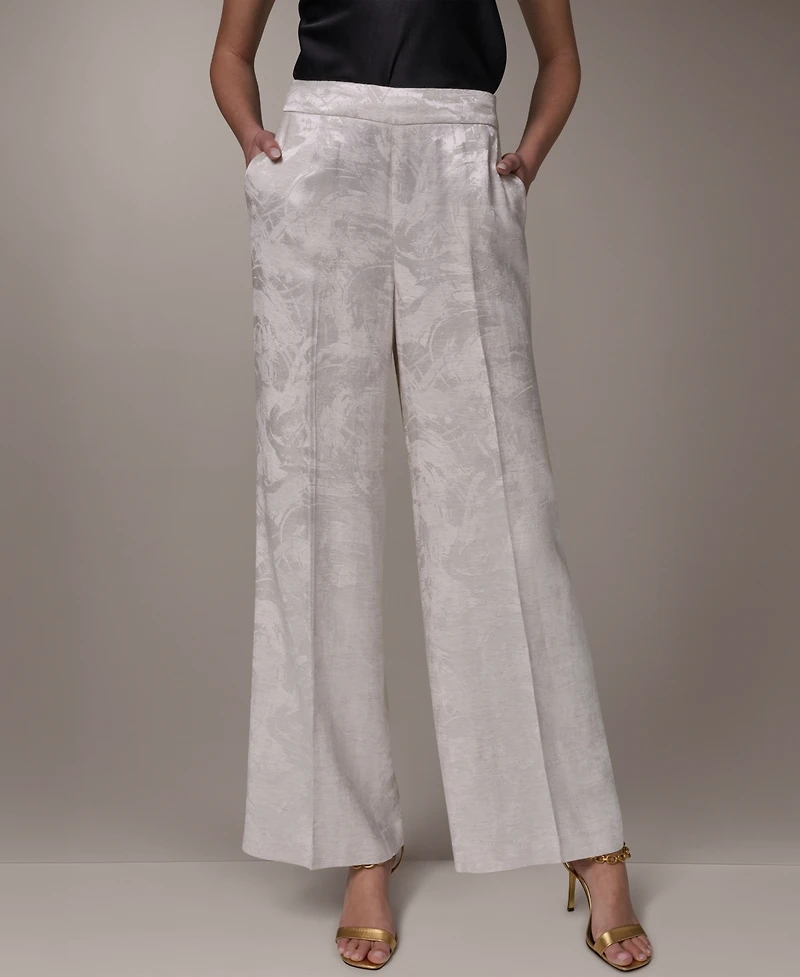 Donna Karan New York Women's Novelty Wide Leg Pants