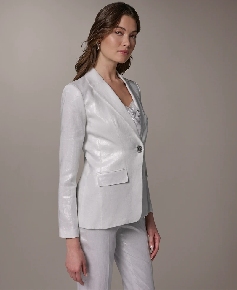 Donna Karan New York Women's One-Button Peak Lapel Blazer