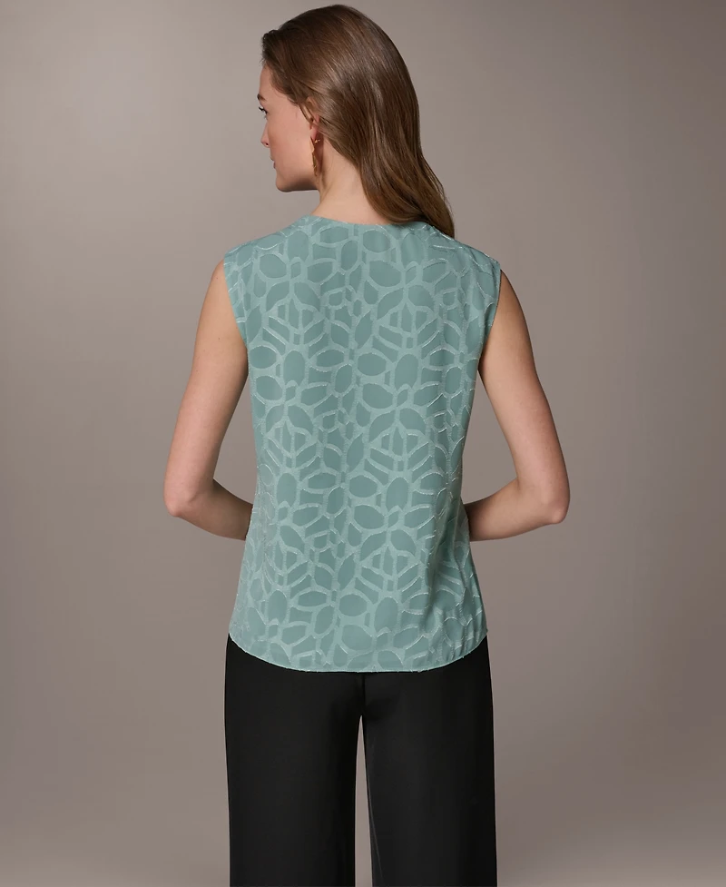 Donna Karan New York Women's Gathered Shoulder Blouse