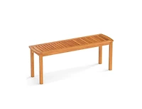 Slickblue Acacia Wood Outdoor Garden Bench with Slatted Seat