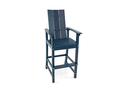 Slickblue Outdoor Adirondack Bar Height Chair with Ergonomic Back