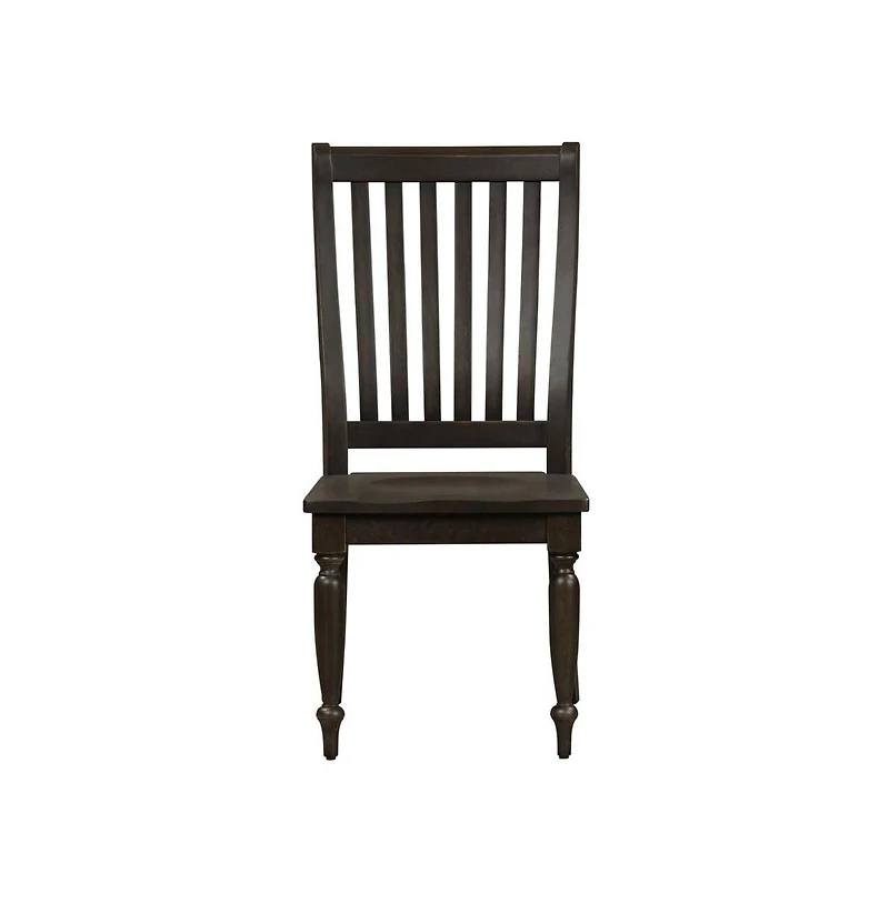 Liberty Furniture Industries, Inc Harvest Home Slat Back Side Chair in Chalkboard