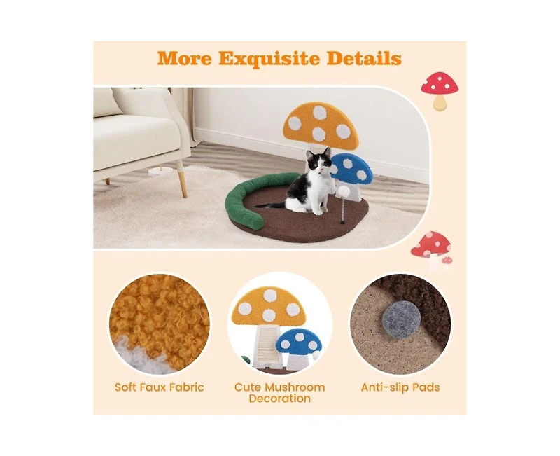 Aostirmotor Cat Scratching Tree, Indoor Activity Tower with Perch for Climbing & Exercis