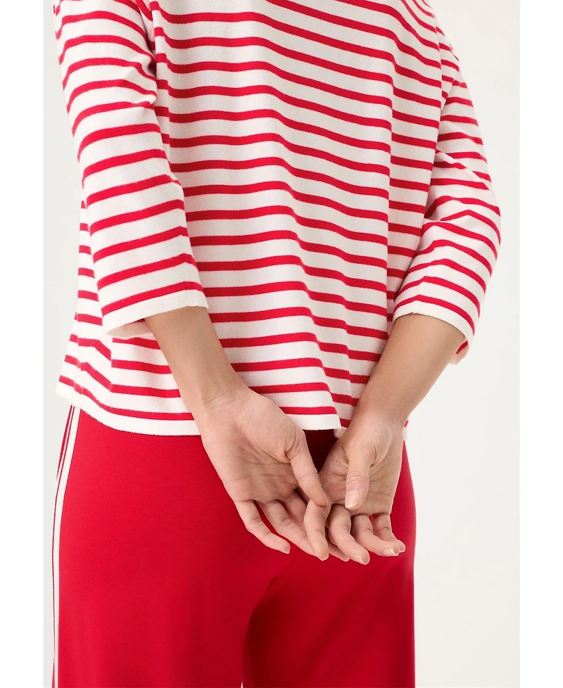 Olsen Women's Striped Fine Knit Sweater