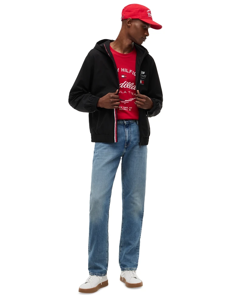 Tommy Hilfiger Men's Script Hooded Windbreaker Jacket