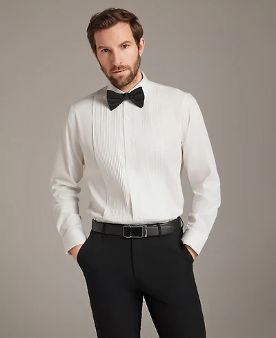 Alfani Men's Slim Fit Pleated Dress Shirt, Macy's Exclusive