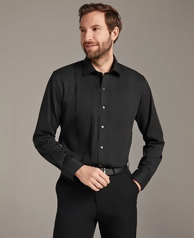 Alfani Men's Slim Fit Pleated Dress Shirt, Macy's Exclusive