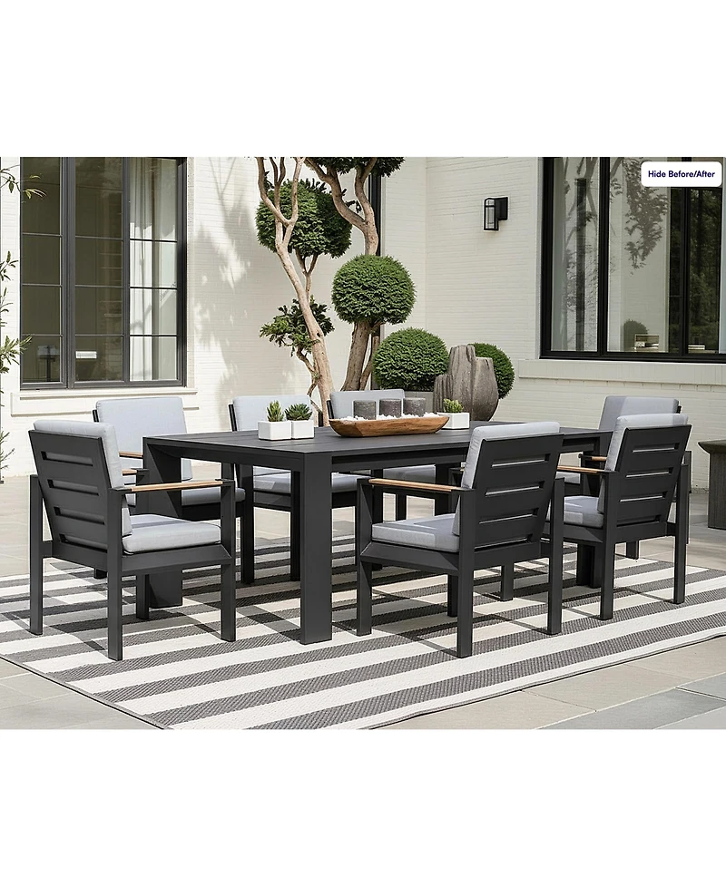Sienna 6-Pc. Aluminum Outdoor Dining Chair Bundle Set, Created for Macy's