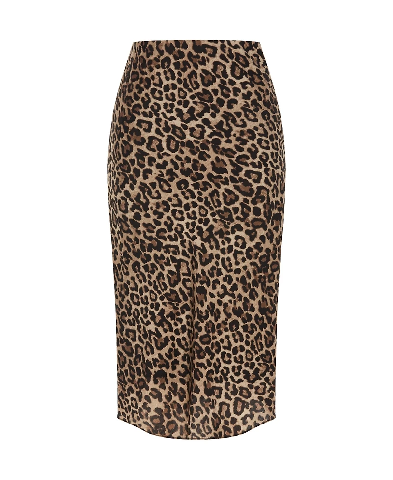 City Chic Women's Kyra Leopard Print Midi Skirt