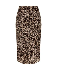 City Chic Women's Kyra Leopard Print Midi Skirt