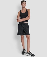 Dkny Sport Women's High-Rise Convertible Bermuda Shorts
