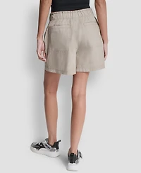 Dkny Sport Women's Mid-Rise Bungee Waist Shorts