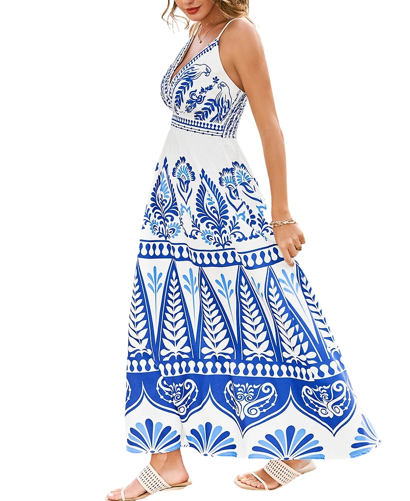 Cupshe Women's Biggest Fan Ornate Maxi Beach Dress