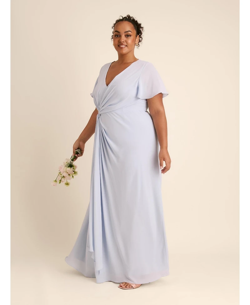 Six Stories Women's Knot Front Chiffon Bridesmaid Dress