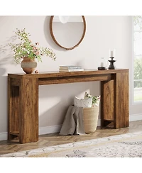 Tribesigns 70.9-Inch Extra Long Console Table, Farmhouse Wood Sofa Table Behind Couch, Narrow Entryway Accent for Living Room