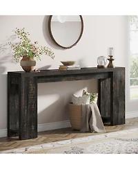 Tribesigns 70.9-Inch Extra Long Console Table, Farmhouse Wood Sofa Table Behind Couch, Narrow Entryway Accent for Living Room