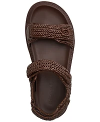 Coach Women's Brynn Raffia Round Toe Sandals