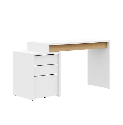 Nexera Desk and 3-Drawer Filling Cabinet