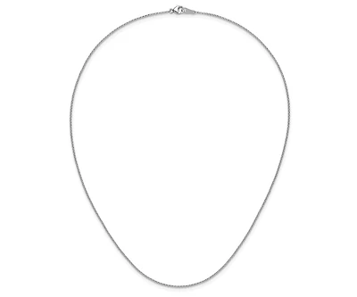 Curata Jewelry Solid 950 Platinum 1.3mm Polished Rolo Chain Necklace 16-24 Inch Chain Necklace