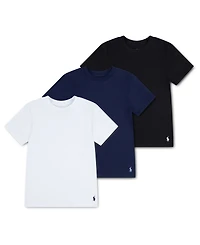 Polo Ralph Lauren Big Boys Crewneck Undershirts, 3 Pack
