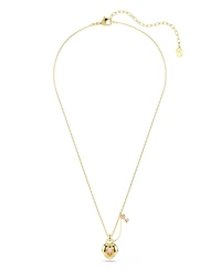 Swarovski Gold-Tone Plated Heart Lock and Key Idyllia Pendant Necklaces