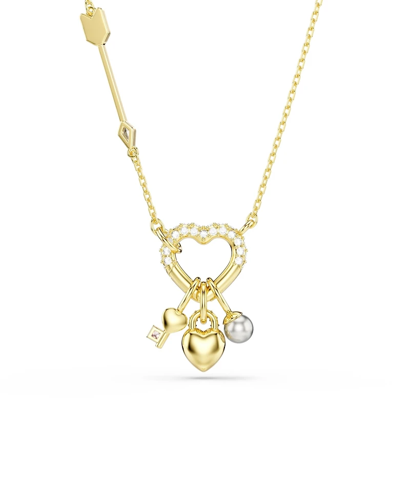 Swarovski Gold-Tone Plated Heart Idyllia Pendant Necklaces