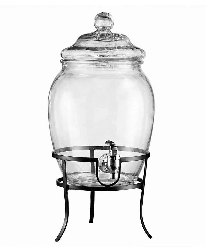 Style Setter Fortuna 2 Gallon Beverage Dispenser with Metal Stand